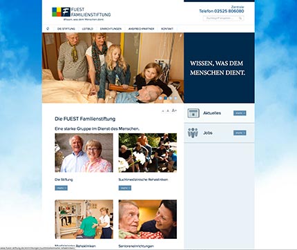 Homepage der FUEST Familienstiftung