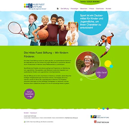 Homepage der Hilde Fuest Stiftung
